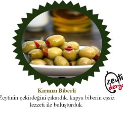 Kırmızı Biberli Yeşil Zeytin