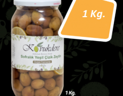 Sofralık Yeşil Çizik Zeytin 1 Kg.